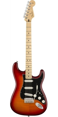 Špičková elektrická gitara Fender Player Stratocaster Plus, Aged Cherry Burst